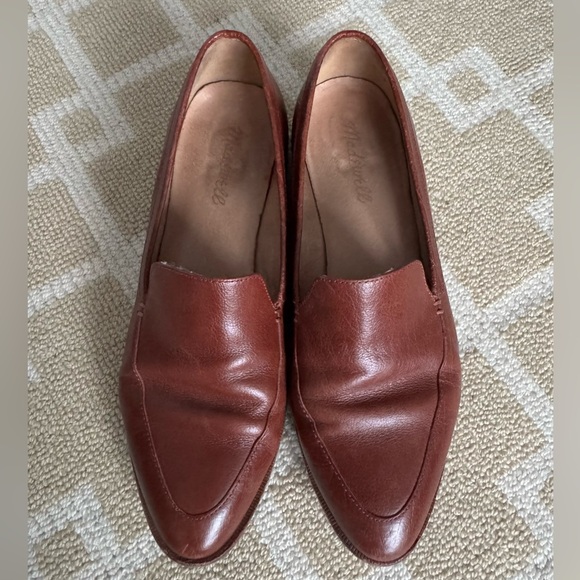 Madewell The Frances Loafer Burnished Mahogany Leather Slip On Flats Size 8 - Picture 5 of 10